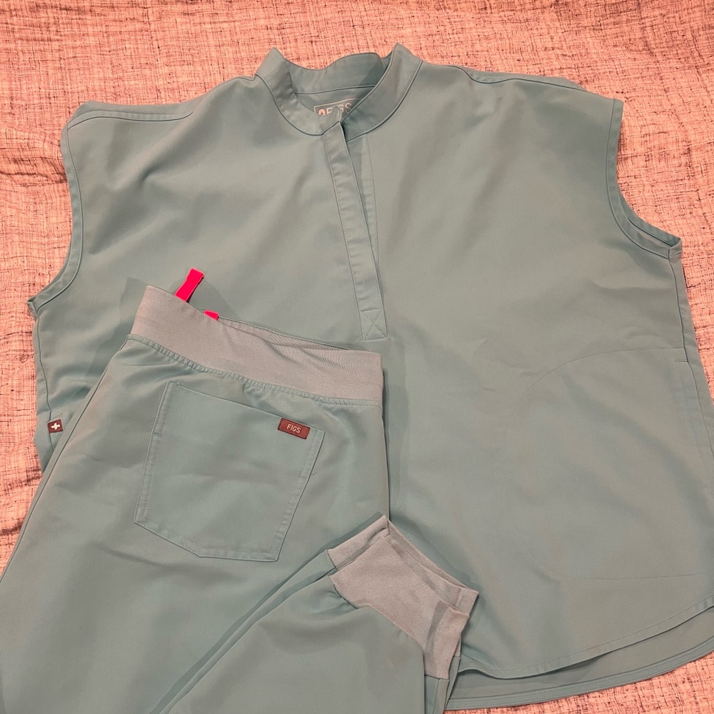 Figs Neon Blue Scrub Set XL/XXLP